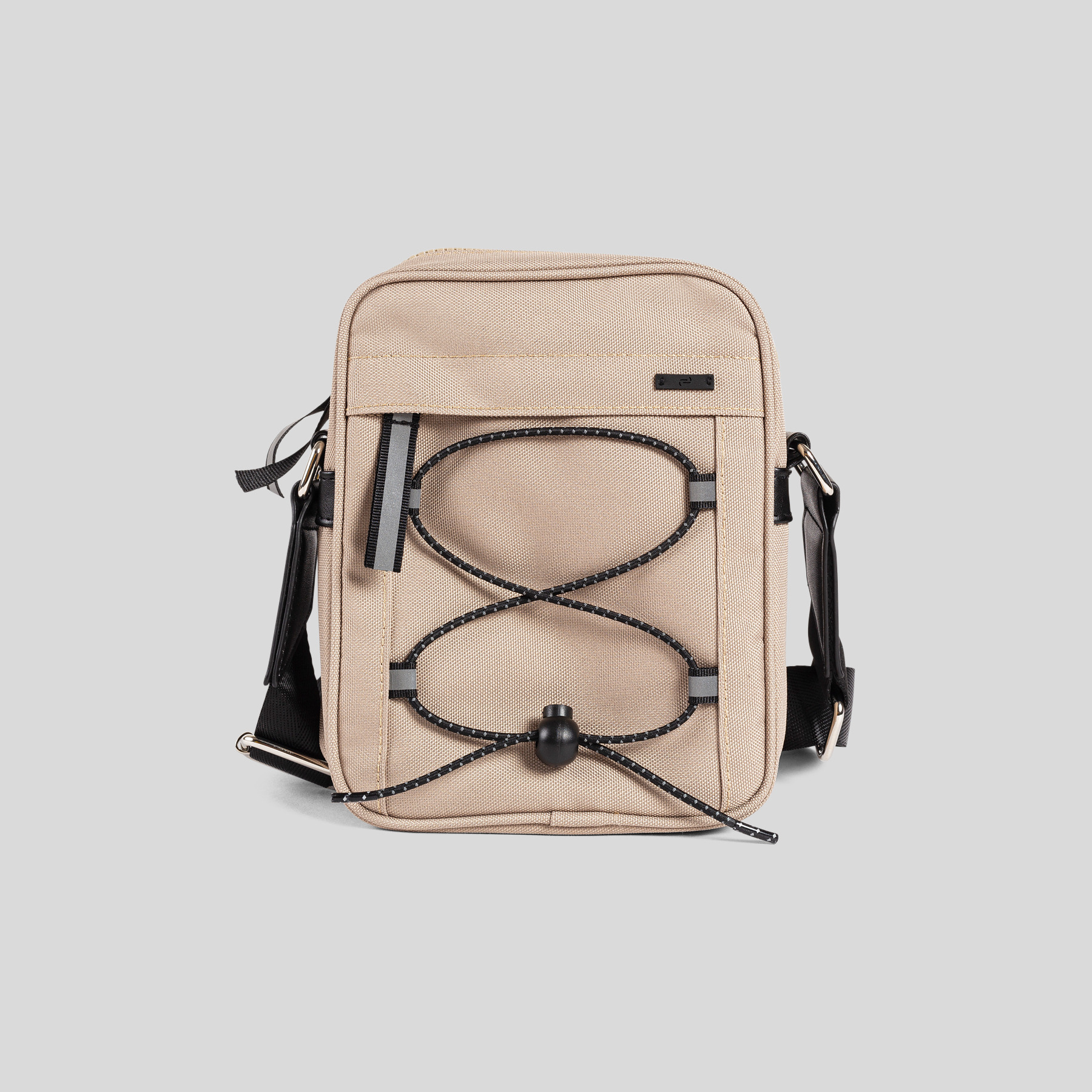 Petit sac bandoulière technique Gris Homme