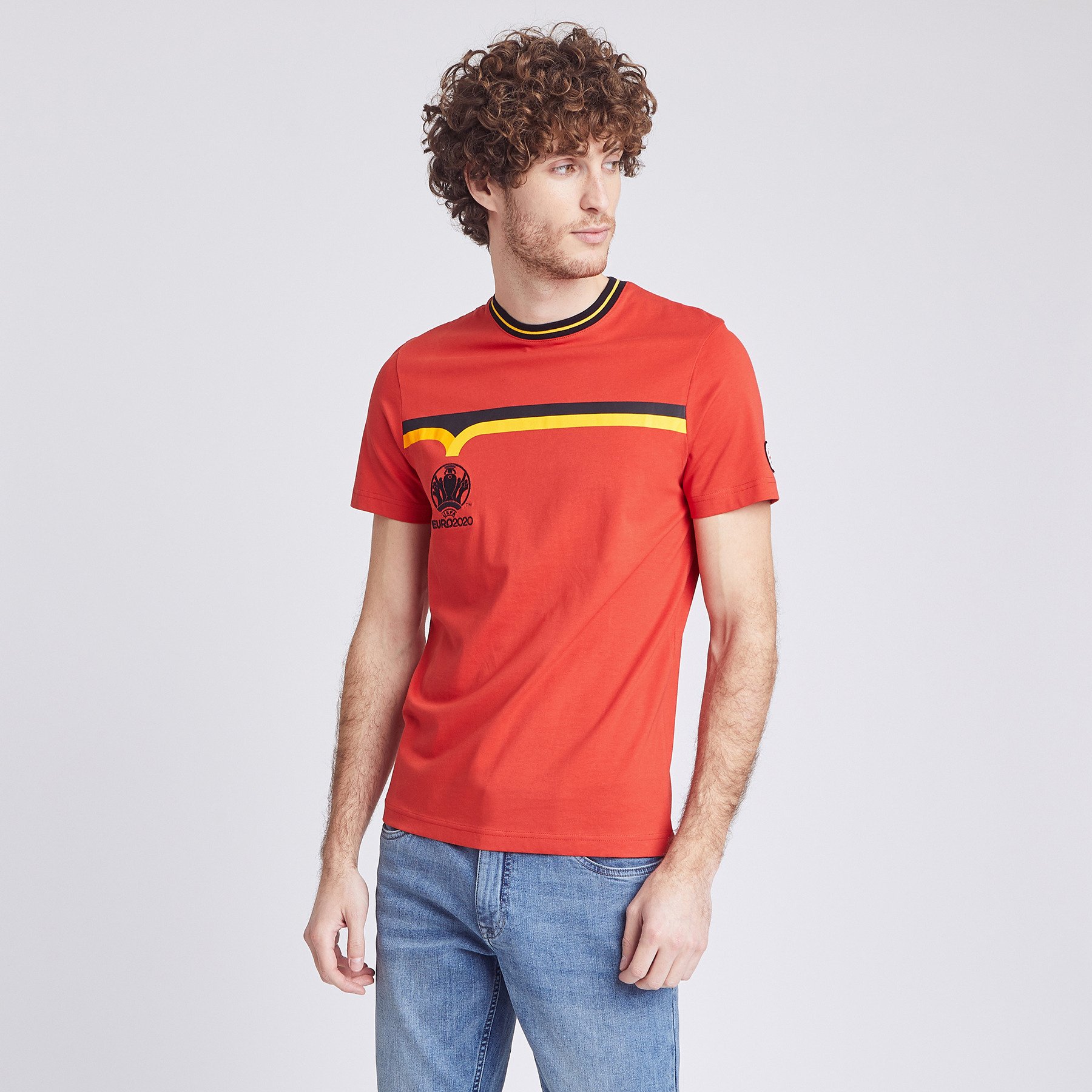 Tee-shirt sous licence officielle UEFA EURO 2020 B Rouge Homme