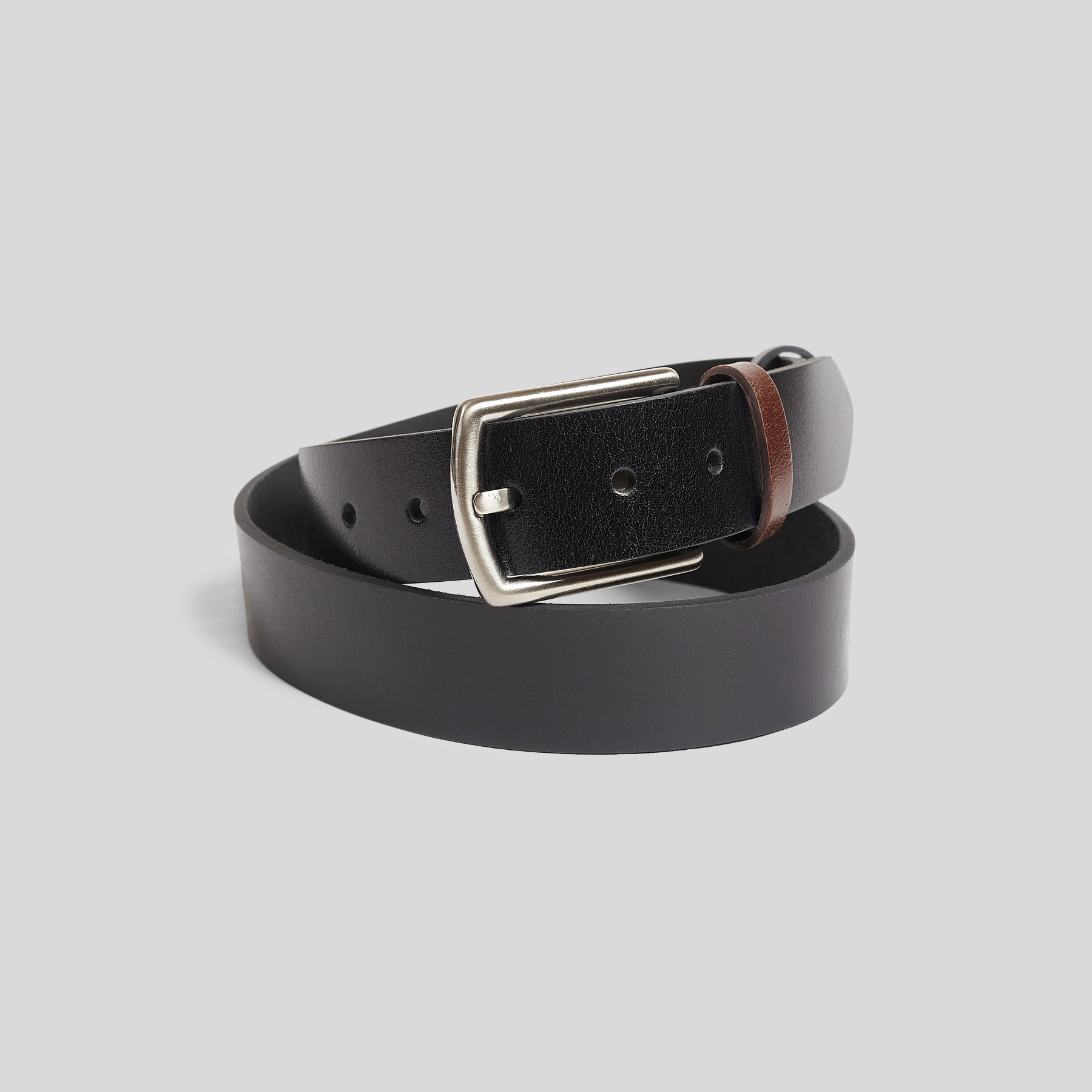 Ceinture en cuir pleine fleur à tannage végétal Noir 36/38 100% Cuir Buffle Homme Brice