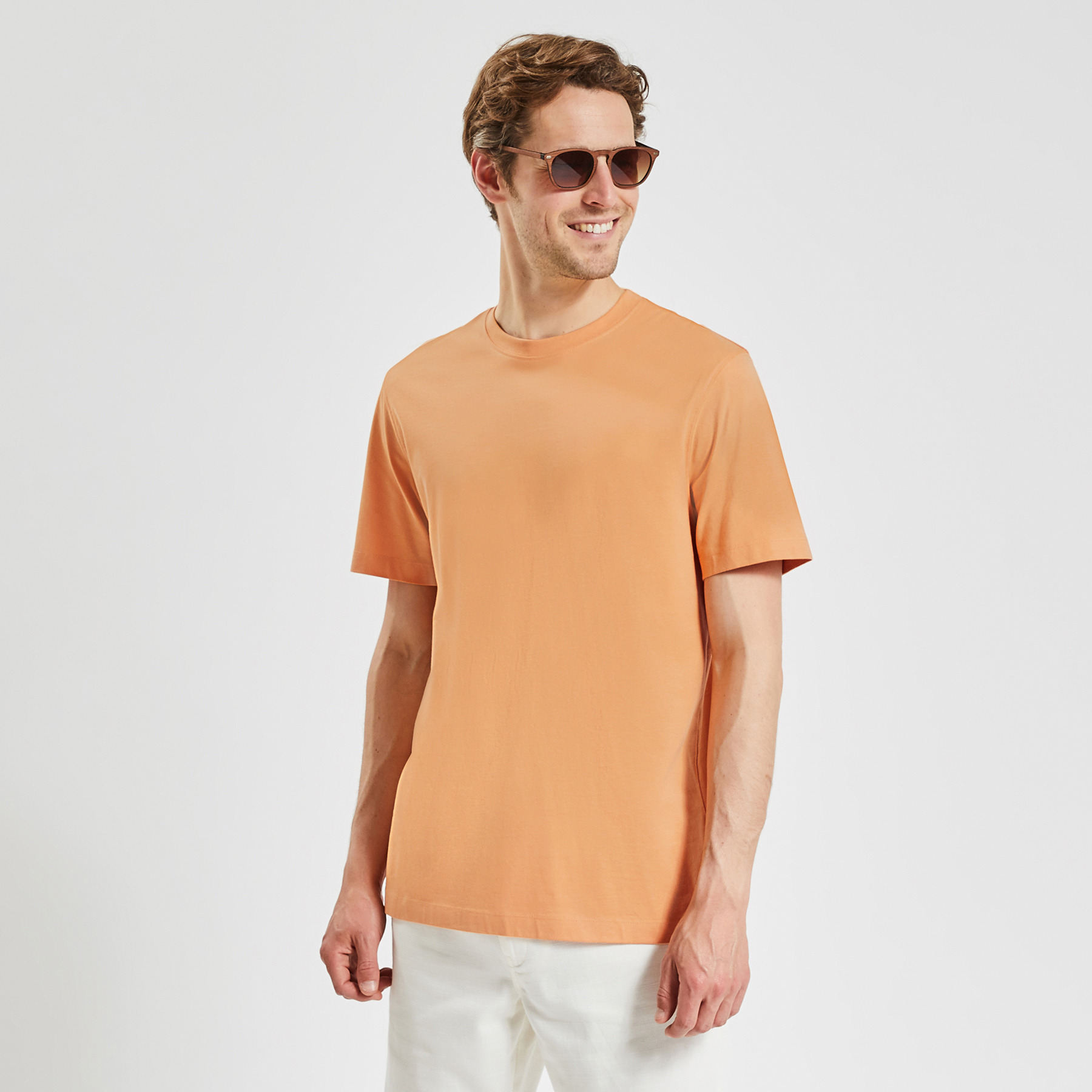 Tee shirt "le parfait by JULES" coton issu de l'ag Orange foncé S 100% Coton Homme Jules