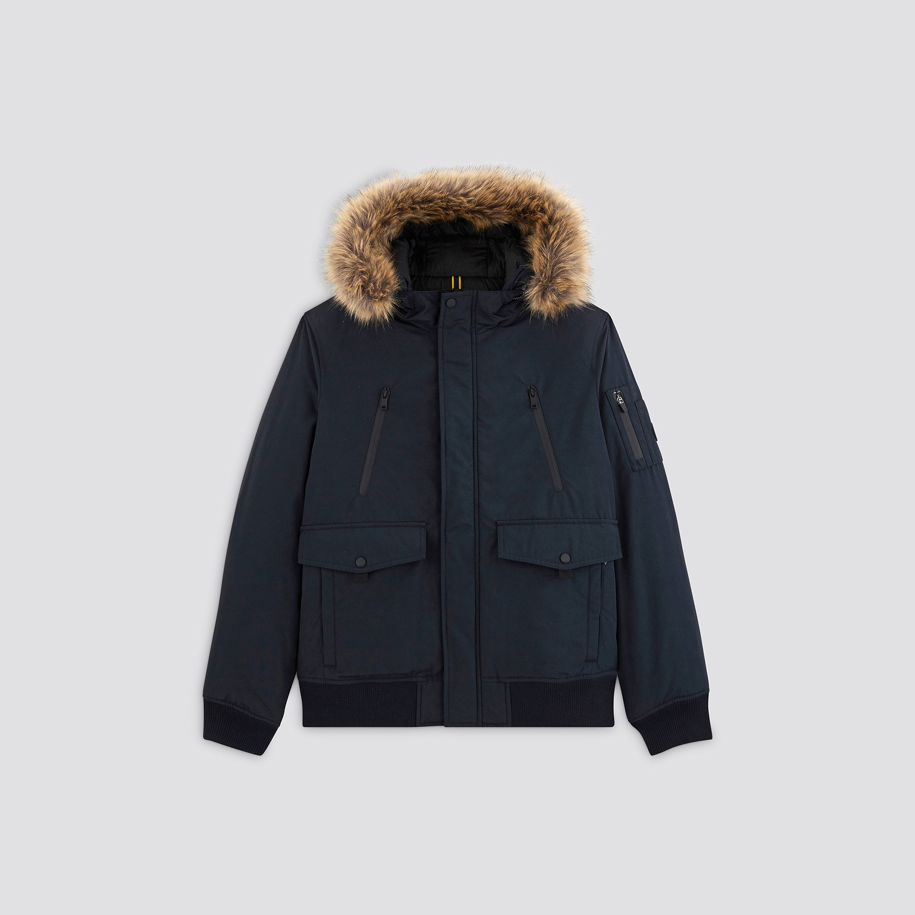 Blouson ski déperlant à capuche Bleu XXL Polyester Homme
