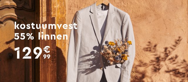 Kostuumvest 55% linnen 129€