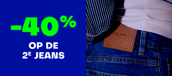 -50% op de 2e jeans