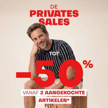 Private sales. Tot -50% bij aankoop van 2 artikelen*