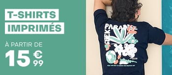 T-shirt imprimé à partir de 15€99