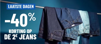 -40% op de 2de jeans*