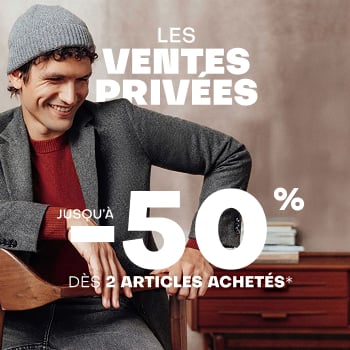 Les ventes privées. Jusqu'à -50% dès 2 articles*