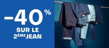 -40% sur le 2e jean