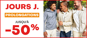Jours J. jusqu'à -50%