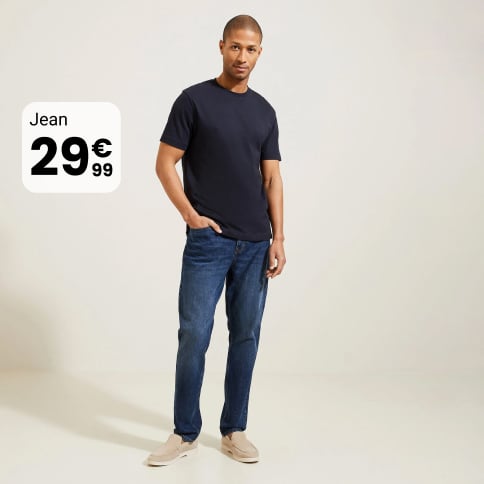 Jean relax en coton - 29€99