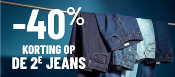 -40% op de 2de jeans*