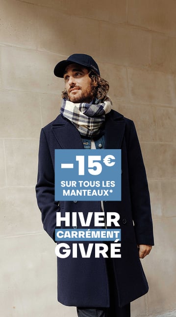 -15€ sur TOUS les manteaux*. Hiver carrément givré