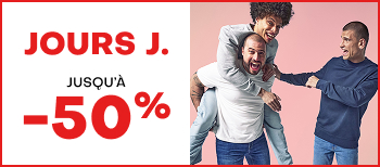 Jours J. jusqu'à -50%