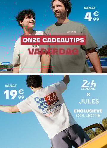 Onze cadeautips vaderdag vanaf 4€99 - 24h le Man x Jules Exclusieve collectie