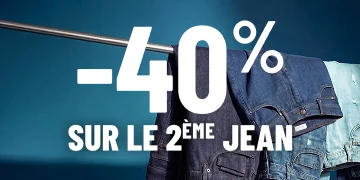 -40% sur le 2ème jean*